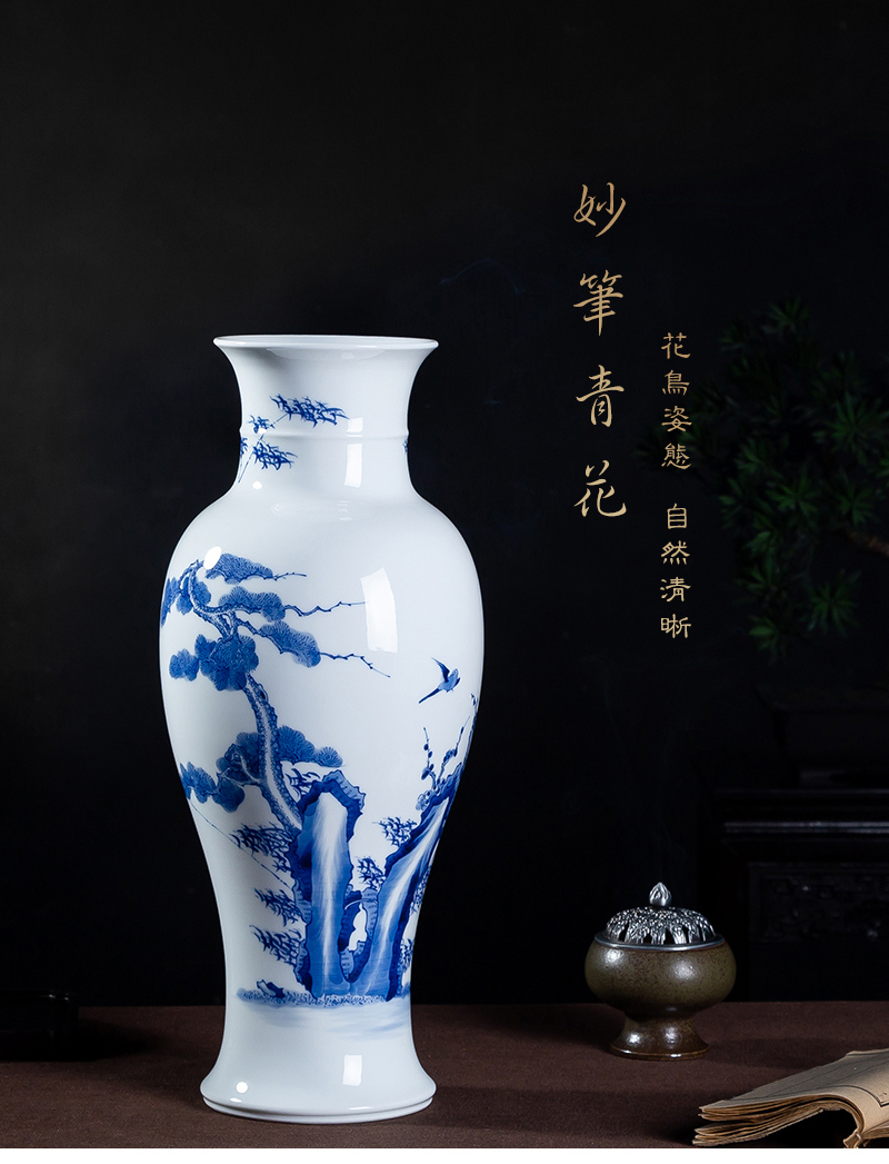 Jia lage jingdezhen blue and white porcelain vase YangShiQi Chinese style classic flower on the tail of the reign of emperor kangxi bottles and name