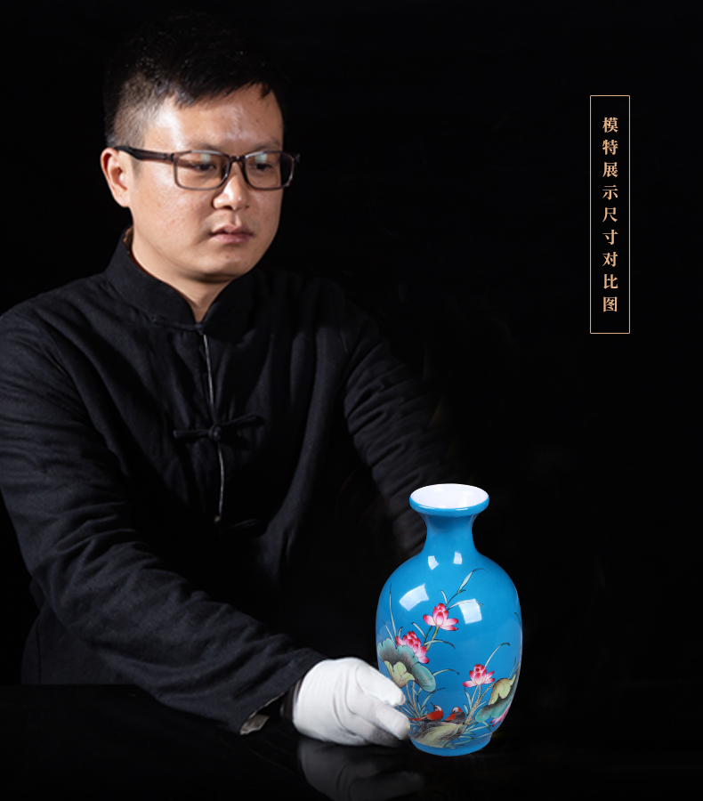 Jia lage archaize of jingdezhen ceramics powder enamel vase ceramic home sitting room adornment home furnishing articles