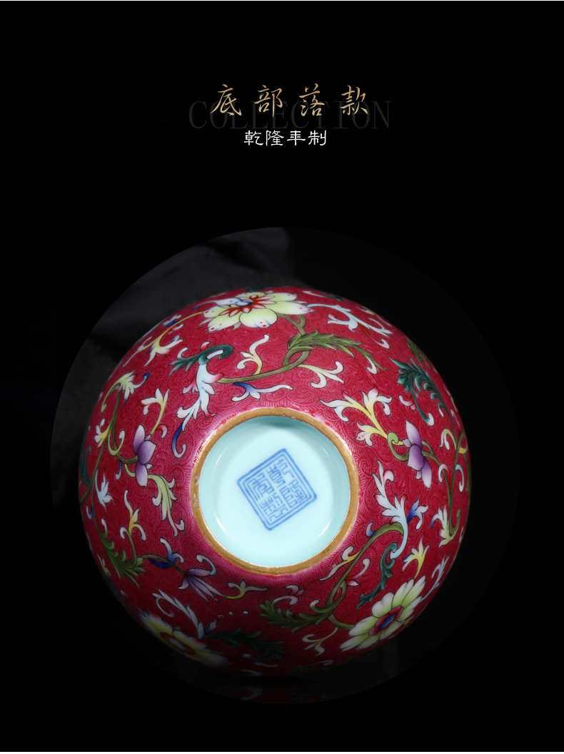 Jia lage jingdezhen ceramic vase that occupy the home interior furnishing articles YangShiQi system the see colour red to the icing on the cake gall bladder