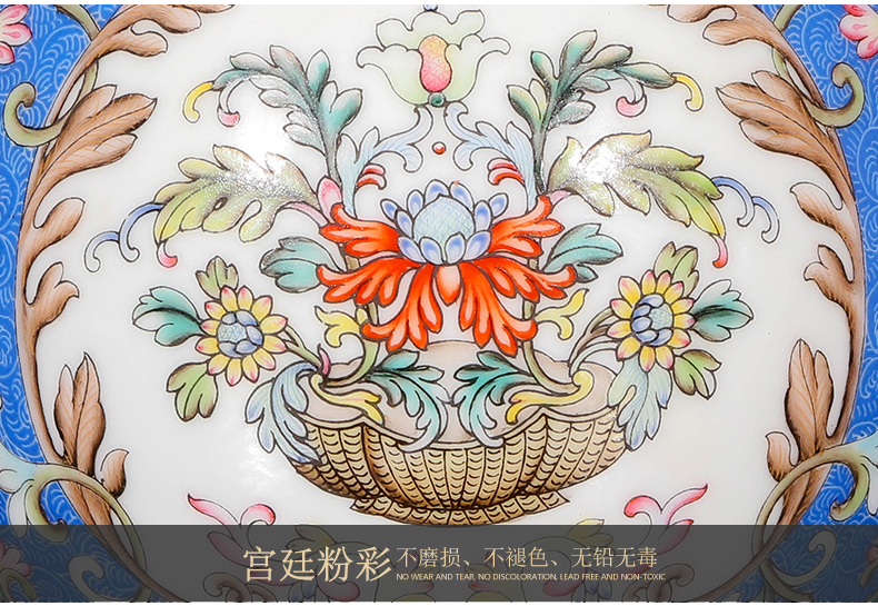 Yang Shiqi ceramic qianlong palace style blue brocade medallion and name pastel blue lines gall bladder
