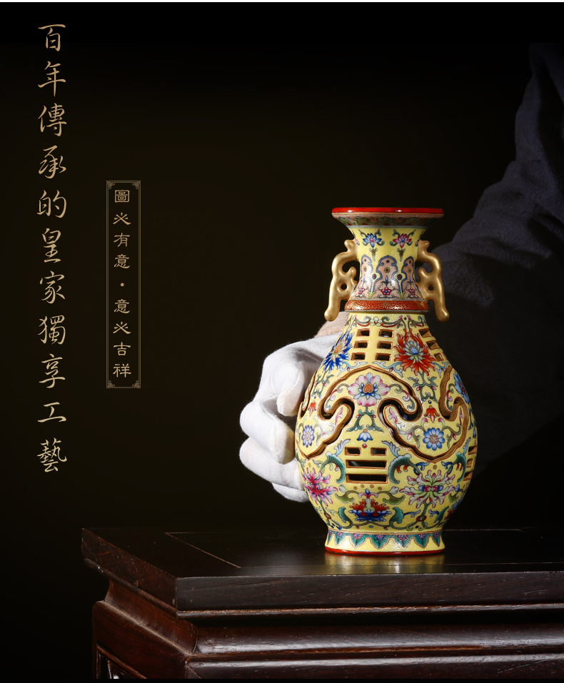 Jia lage jingdezhen ceramic vase Chinese penjing YangShiQi ocean color melvin wong on this rotary bottle