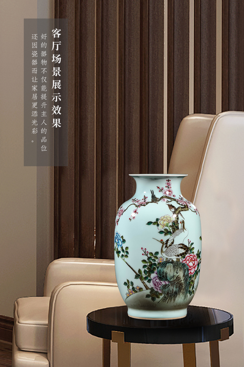 Jia lage jingdezhen manual archaize ceramic famille rose porcelain flower vase home sitting room porch decoration furnishing articles