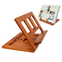 Full wooden reading bookshelf reading bookshelf bookshelf notebook tablet bracket food frame anti-myopia