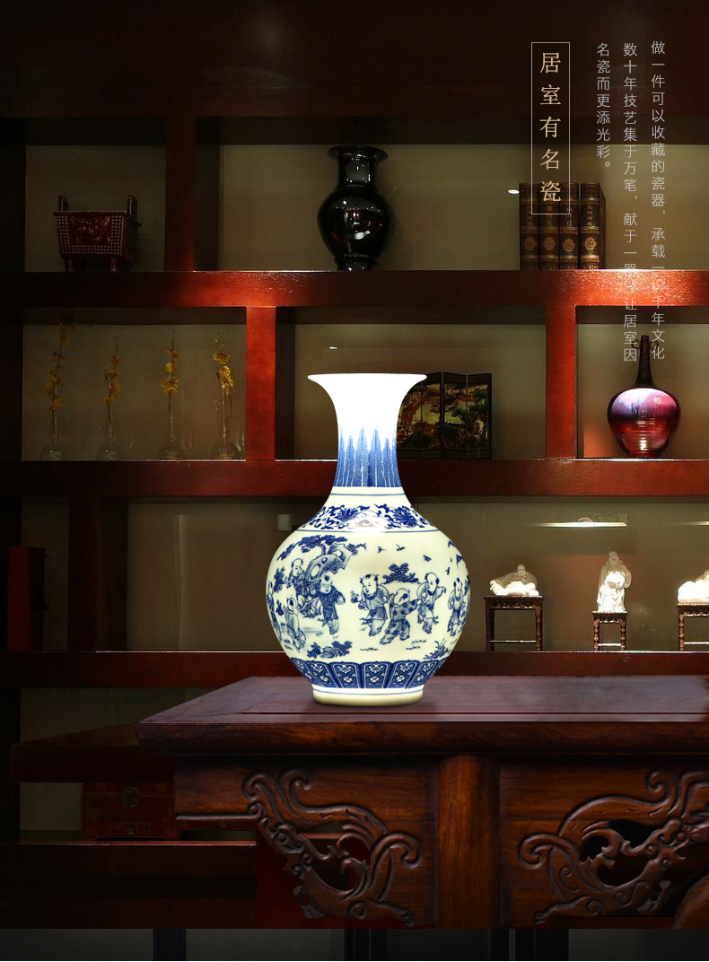 Jingdezhen ceramics floret bottle of Chinese blue and white porcelain vases, flower arranging dried flowers wine sitting room decorate gifts furnishing articles