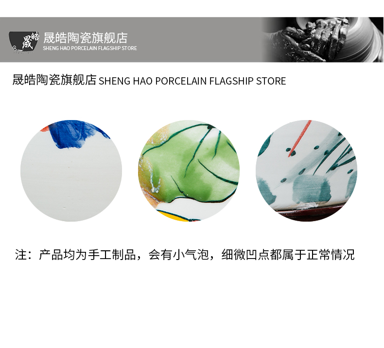 Jingdezhen ceramic aquarium goldfish bowl lotus garden extra large aquarium aquarium fish tank painting and calligraphy cylinder furnishing articles
