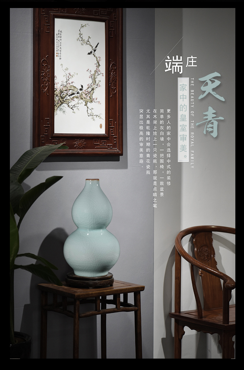 Jingdezhen guanyao elder brother up with imitation antique pottery and porcelain vase ice crack glaze porcelain vases, general tank decorative furnishing articles