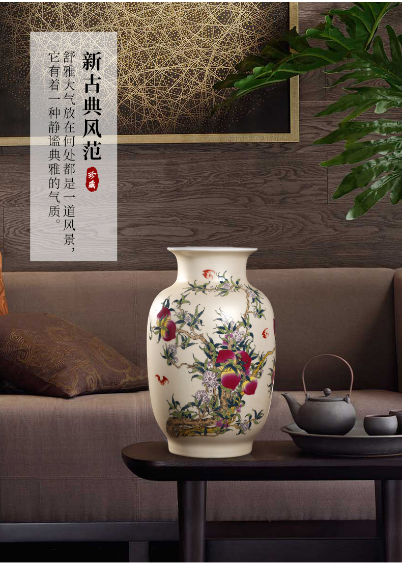 Jingdezhen ceramic vases, new Chinese style furniture decorative ceramic figure the magpies name plum bottle gift furnishing articles furnishing articles live