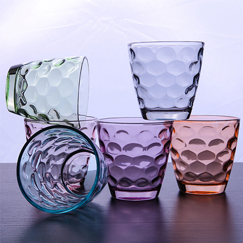 Color Home Water Glass Rain Spot Cup Lead-free Glass Cup Suit Tea Cup Beer Mug Juice Cups Milk Cup Water Cup