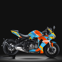 Suitable for race 600 modified full car sticker personality print QJmotor car body decal race plate pull flower venom