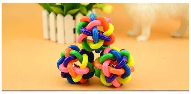 Chuông đầy màu sắc giọng ca bóng chó âm thanh đồ chơi cắn cắn cao su mol bóng chuông bóng mèo cung cấp vật nuôi - Mèo / Chó Đồ chơi chuột đồ chơi cho mèo