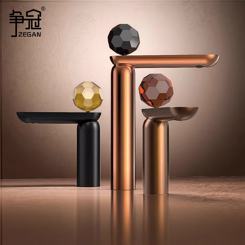 [Italian Jieshi Model] Champion Basin Faucet for Home Use, Curved Elbow Bathroom Sink Faucet, Hot and Cold