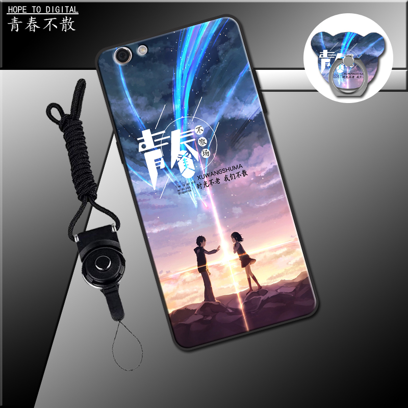 Vỏ điện thoại di động của Oppo r9s opR9S vỏ bảo vệ oppr9sk chống rơi 0pp0 29s nam và nữ opop a9s văn bản sáng tạo nổi toàn diện cho phần còn lại của cuộc đời để gửi vòng dây buộc - Nhẫn nhẫn nam
