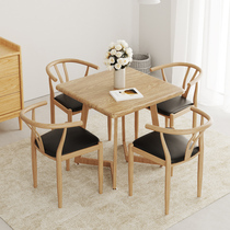 Nordic dining table and chair combination simple modern dining table small apartment type home 4 people 2 negotiate reception table and chair restaurant square table