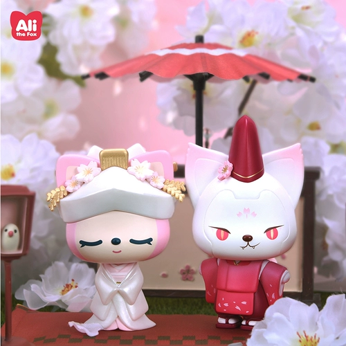 阿狸 Слепая коробка вишневая серия подписей флагманский магазин Tide играет в Ali Doll Car Toy Desktop Swing