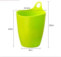 Minli small trash can Dormitory storage bed desktop coffee table Personality creative paper basket Hanging plastic cute bucket