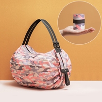 Folding shopping bag eco-friendly bag supermarket Buy food portable handbag Waterproof Folding Bag Fashion Large Capacity Cashier Bag