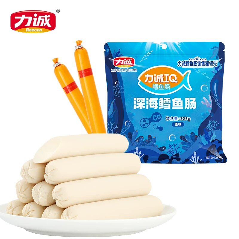 力诚儿童深海鳕鱼火腿肠323g无刺无骨Q弹有韧劲助力孩子成长零食