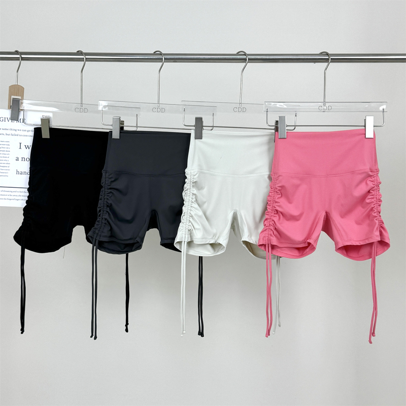 High-Waisted Butt-Lifting Slimming Yoga Fitness Three-Quarter Shorts for Women, No T-Line, Ruched Butt-Lifting Fitness Sports Shorts for Summer