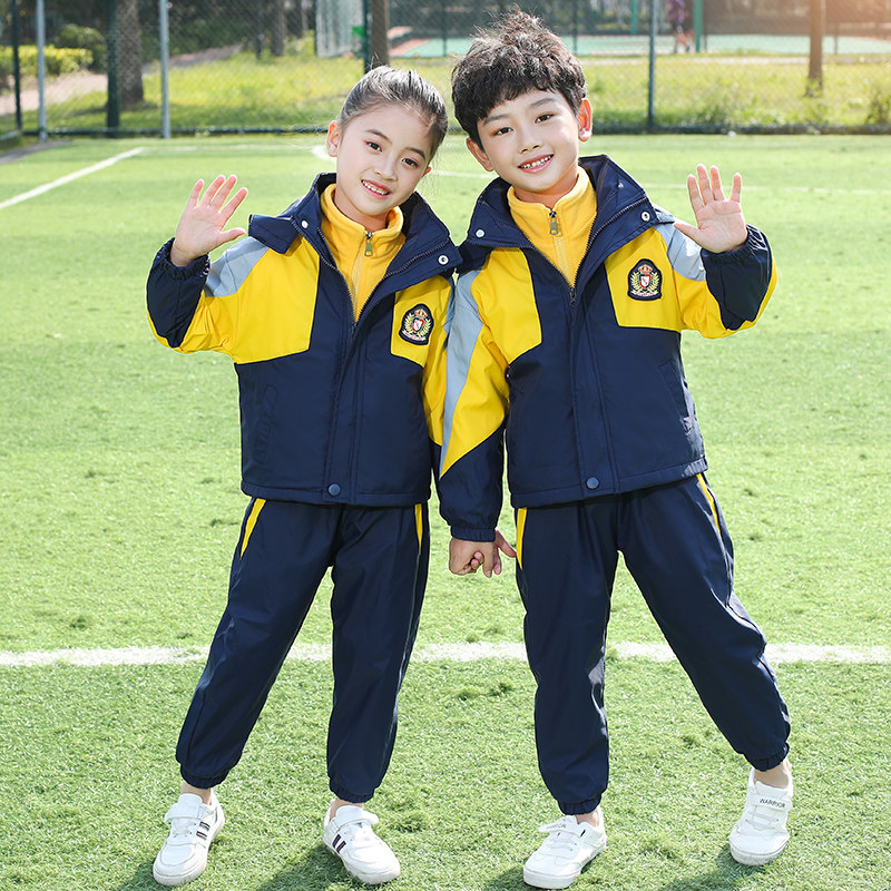 Primary school students school uniform suit children's jacket three-piece kindergarten uniform spring and autumn winter sportswear college style