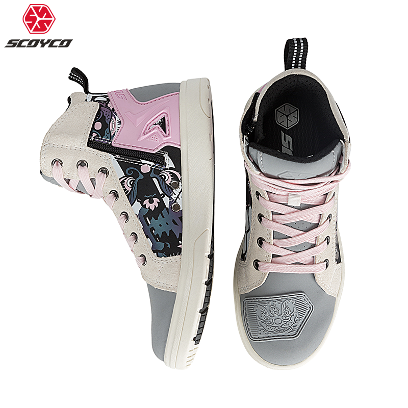 New Racing Down Locomotive Riding Shoes Women All Season Anti-Fall Thermal And Breathable Locomotive Casual Board Shoes Street Car Equipment