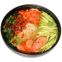 Korean Cold Noodles Korean-style Northeast Yanji Sour Sweet and Tasty Big Cold Noodles Korean Hot Sauce Edition 400g * 5 Bags of Pickles