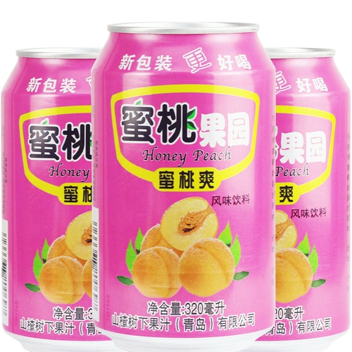 Персиковая напитка 320 мл*6 банок фруктовых шведских шведских шведских шведских шведений вкусовые фрукты и овощная сеть красного карбонатного сока Полная коробка