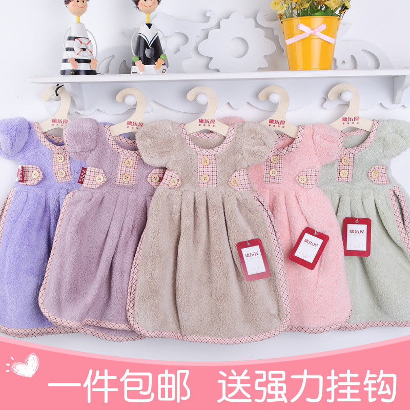 Recreation house new water absorbent hand towel hand cloth hanging cartoon children small handkerchief square towel