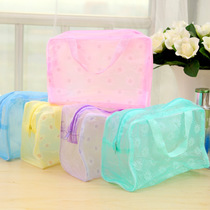 Travel portable wash bag transparent waterproof cosmetics storage bag large capacity portable bath bag