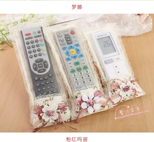 Nhiều kích cỡ dễ thương vải gấu TV điều khiển từ xa bộ điều hòa ren Hàn Quốc bảo vệ che bụi che phủ điều khiển từ xa vỏ bọc máy giặt vải dù