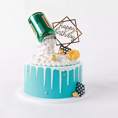 Cake model simulation 2019 new net celebrity popular beer birthday cake model window display sample