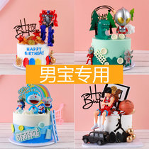 Cake model 2021 New Net red cartoon boy European fruit popular creative birthday fake cake samples