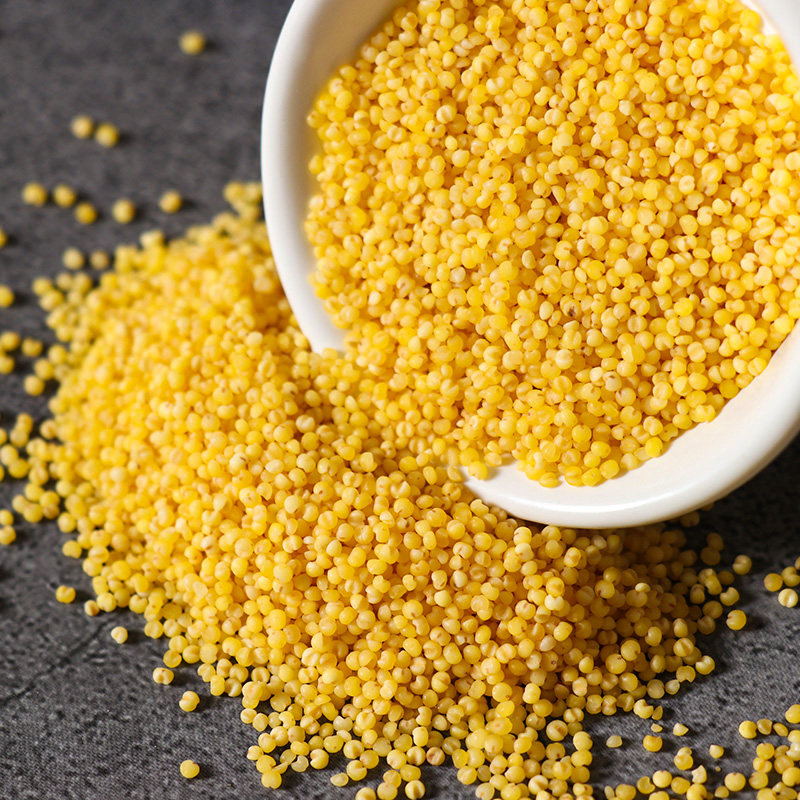 Crown Dietary Yellow Millet 500g 5 cereals Cereals Boiled Porridge Rice Moon Rice Baby Pregnant Woman Porridge New Rice Vacuum Dress