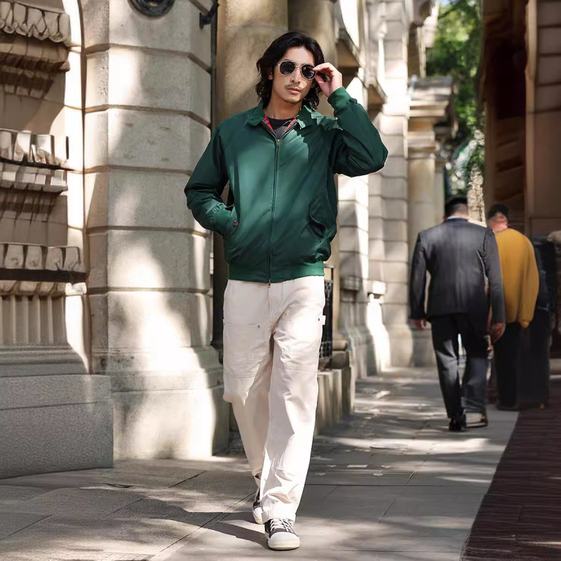 Okrrlharrlington Jacket Star's Same Style Stand Collar Harrington G9 Jacket Classic Abb