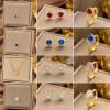 Cross-border new micro-paved zircon love heart three-piece set necklace ring earrings women's fashion light luxury heart-shaped jewelry wholesale