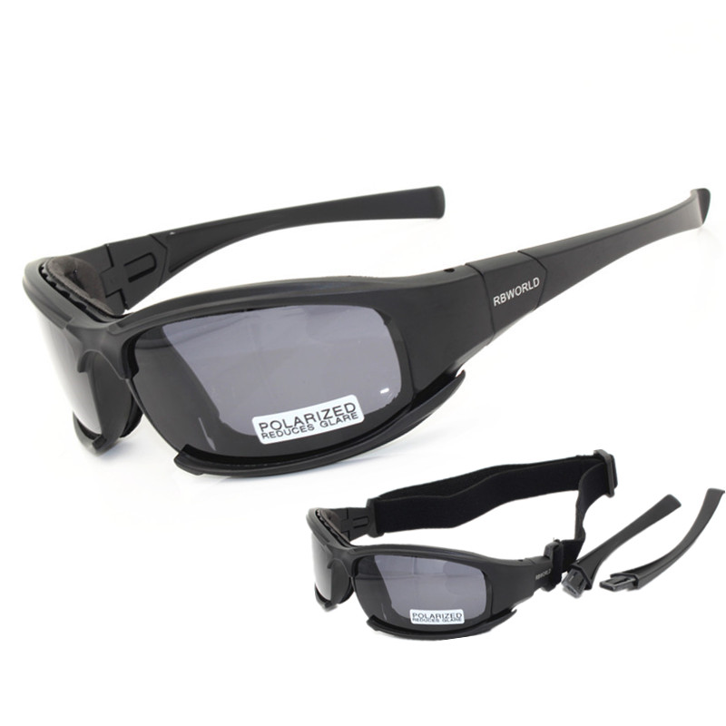 Polarized Cycling Glasses Electric Motorcycle Goggles Shooting Glasses Wind Sand Tactical Goggles Night Vision Sunglasses