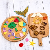 Turn sugar silicone mold baking ice cream cone English birthday letter five-pointed star button waffle cake mold