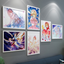 Magic Card Girl Sakura Decoration Painting Kulo Cartoon Animation Sakura Childrens Room Girl Room Bedroom Knowledge of the World