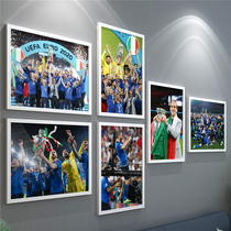 2020 European Cup poster Italy team decorative painting France England hanging painting Mbappe World Cup wall mural