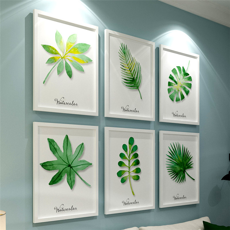 Nordic Living Room Decoration Painting Minimalist Modern Abstract Hung Painting Bar Tea Zhuang Background Wall Light Extravagant and Fancy Guan Bedroom Mural-Taobao