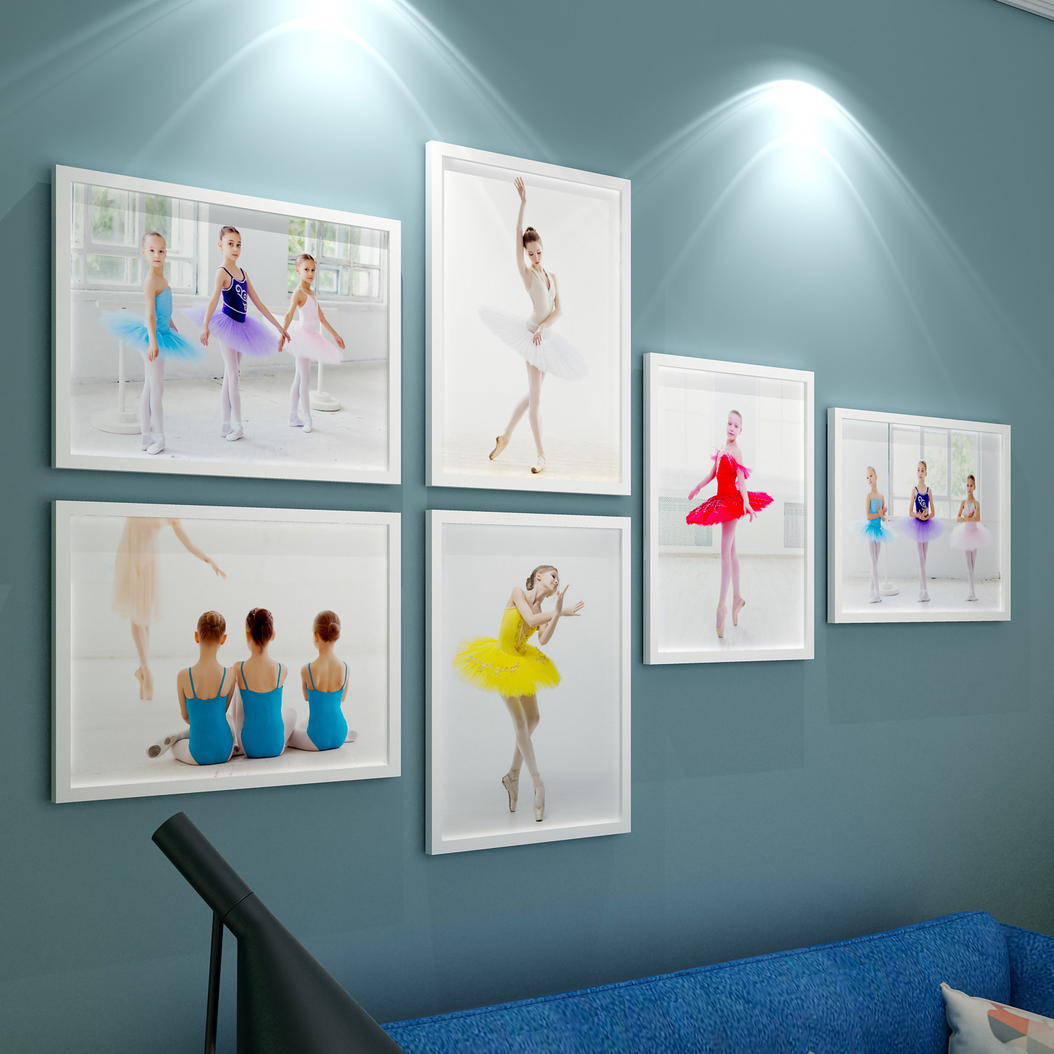 Dance Photo Practicing Qigong Basic Utiliti Slogans Propaganda Hung Painting Children's Classroom Placement Photo Wall With Frame Painting