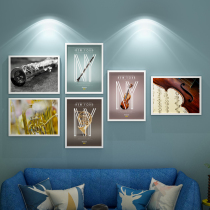 Photo Wall Hanging Musical Element Classroom Music Piano Notes Guitar Living Room Orchestra Decorative Painting Wall