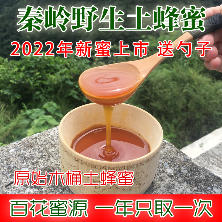 2022 Xinqinling wild earth honey farmers pure natural hundred flowers Chinese honey cliffhoney liquid 500g