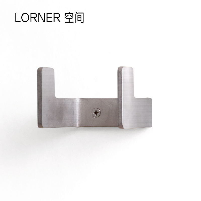 Simple Small Double-Pronged Practical Metal Hook for Garden, Bathroom Storage, Wall Hanging, Clothes, Restroom, Coffee