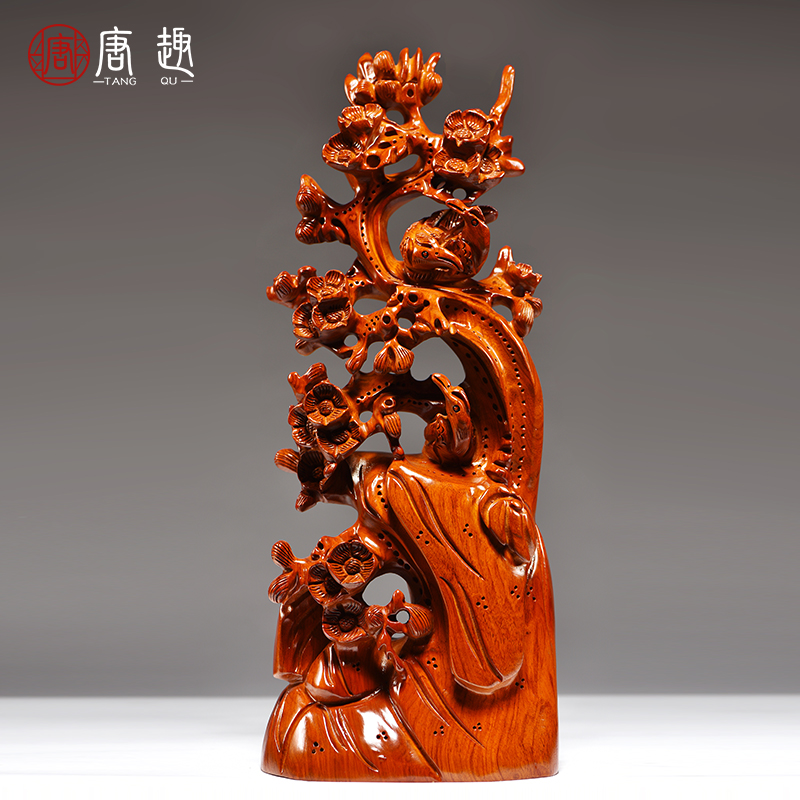 Pear wood carving happy eyebrow root carving ornament carving craft gift decoration home living room porch decoration send gift