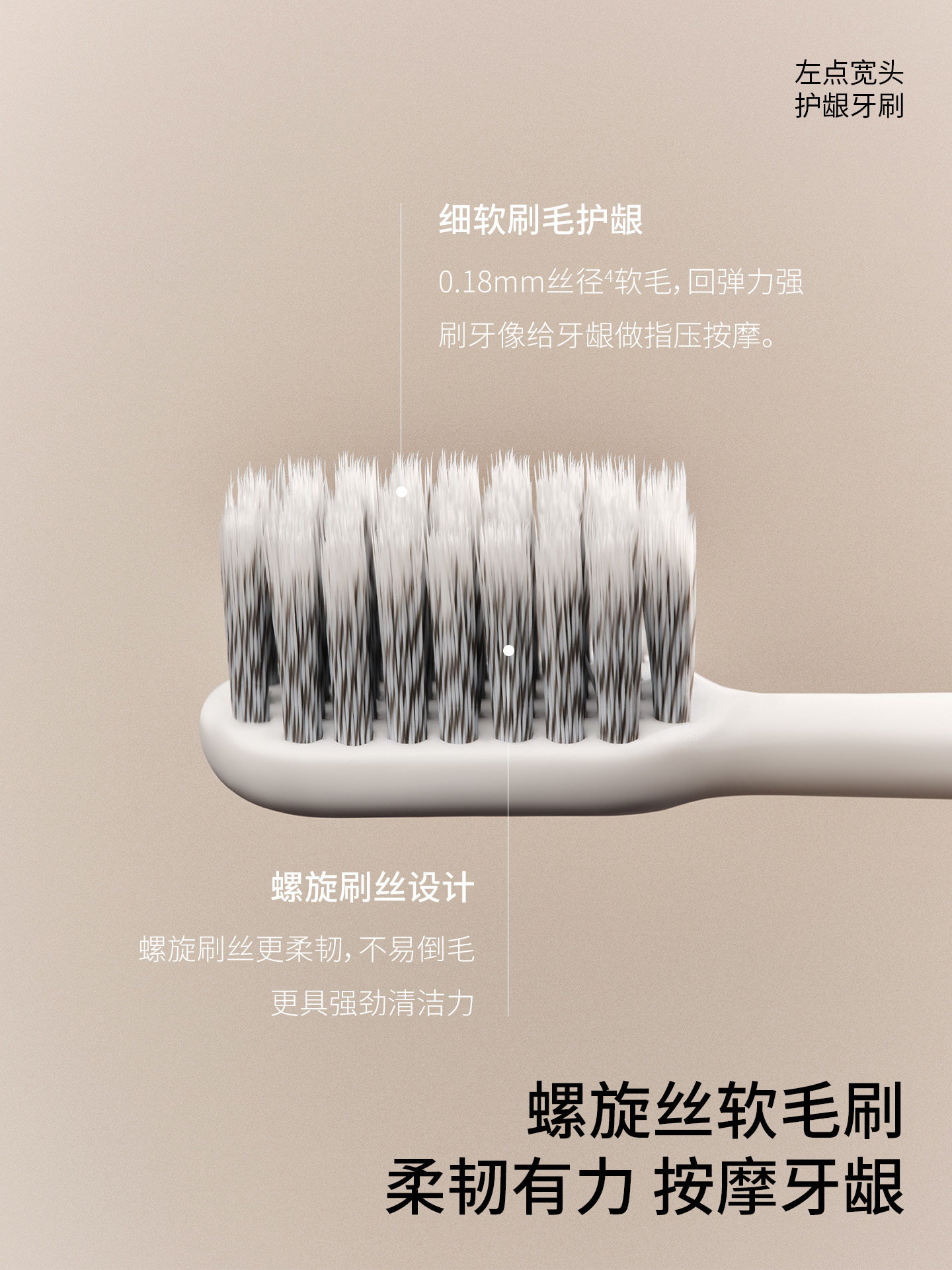 Zuodian Toothbrush with Soft Bristles for Adults, Men and Women, Household Manual Wide-Head Gum-Protecting Genuine Large-Head Interdental Cleaning Brush