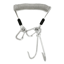 Water Pro Stainless Steel Single Flow Hook Anti Seawater Corrosion Telescopic Hook Spring Rope Flow Hook Deep Dive Diving