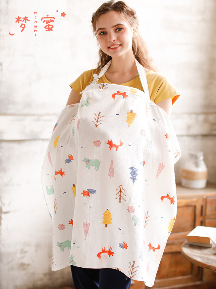 Dream honey cotton nursing towel out of the multi-functional feeding towel anti-light feeding cover clothing cover to cover the shawl breathable