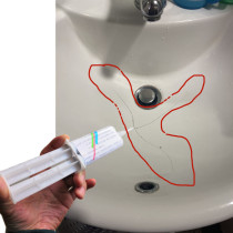 Ceramic Washbasin Smashed with Leak Repair Strong Force Glue Washbasin Sink Pool Crack Gap Remedial leakage repair