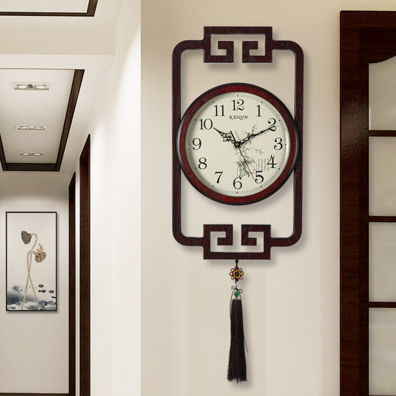 Kaiqin new Chinese wall clock Chinese style decorative clock Household