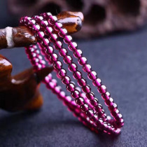 Brazils natural purple tooth Upomegranate stone bracelet around 4 laps multiple circles of womens beauty and beauty-raising crystals